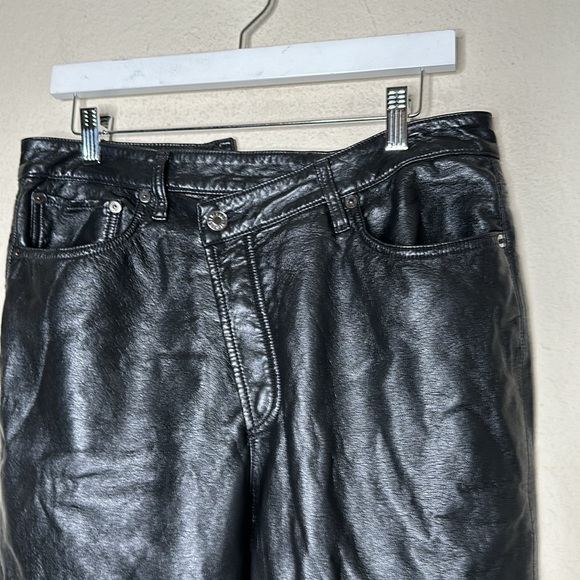 NWOT Revolve AGOLDE Recycled Leather Criss Cross Straight Pants in Detox Sz 30 - Picture 6 of 16